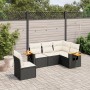 Set de muebles de jardín 5 pzas y cojines ratán sintético negro de , Conjuntos de jardín - Ref: Foro24-3259214, Precio: 340,7...