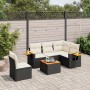 Set de sofás de jardín 6 piezas y cojines ratán sintético negro de , Conjuntos de jardín - Ref: Foro24-3259221, Precio: 375,8...