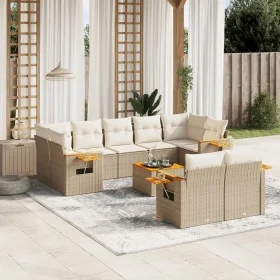 Juego de sofás jardín con cojines beige 10 pzas ratán sintético de , Conjuntos de jardín - Ref: Foro24-3259538, Precio: 687,7...