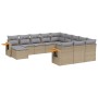 Set de sofás de jardín 11pzas con cojines ratán sintético beige de , Conjuntos de jardín - Ref: Foro24-3259609, Precio: 674,4...