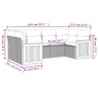 Set sofás de jardín 7 piezas y cojines ratán sintético beige de , Conjuntos de jardín - Ref: Foro24-3259881, Precio: 503,52 €...