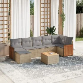 Juego de sofás de jardín con cojines beige 8 pzas ratán PE de , Conjuntos de jardín - Ref: Foro24-3260281, Precio: 503,05 €, ...