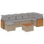 Juego de sofás de jardín con cojines beige 8 pzas ratán PE de , Conjuntos de jardín - Ref: Foro24-3260281, Precio: 485,36 €, ...