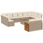 Set sofás de jardín con cojines 13 pzas ratán sintético beige de , Conjuntos de jardín - Ref: Foro24-3260532, Precio: 879,04 ...