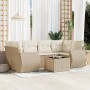 Set sofás de jardín 7 piezas y cojines ratán sintético beige de , Conjuntos de jardín - Ref: Foro24-3253455, Precio: 541,89 €...