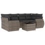 Set de sofás de jardín 7 piezas con cojines ratán PE gris de , Conjuntos de jardín - Ref: Foro24-3253457, Precio: 469,84 €, D...