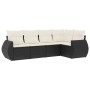 Set de muebles de jardín 5 pzas y cojines ratán sintético negro de , Conjuntos de jardín - Ref: Foro24-3253663, Precio: 341,3...