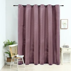 Blackout curtain and metal rings old pink velvet 290x245cm by vidaXL, Curtains and curtains - Ref: Foro24-134523, Price: 47,6...