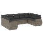 Set de muebles de jardín 9 pzas y cojines ratán sintético gris de , Conjuntos de jardín - Ref: Foro24-3254137, Precio: 585,13...
