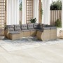 Juego de sofás jardín con cojines beige 10 pzas ratán sintético de , Conjuntos de jardín - Ref: Foro24-3254196, Precio: 679,6...