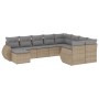 Juego de sofás jardín con cojines beige 10 pzas ratán sintético de , Conjuntos de jardín - Ref: Foro24-3254196, Precio: 679,6...