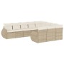 Juego de sofás jardín con cojines beige 10 pzas ratán sintético de , Conjuntos de jardín - Ref: Foro24-3254225, Precio: 679,0...