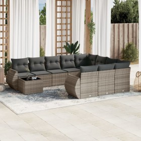 Set de sofás de jardín 11 pzas y cojines ratán sintético gris de , Conjuntos de jardín - Ref: Foro24-3254267, Precio: 699,85 ...