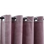 Cortina opaca y anillas metal terciopelo rosa viejo 290x245cm de vidaXL, Cortinas y visillos - Ref: Foro24-134523, Precio: 43...