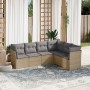 Juego de sofás jardín con cojines 6 pzas ratán sintético beige de , Conjuntos de jardín - Ref: Foro24-3217679, Precio: 379,09...