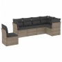 Set de muebles de jardín 6 pzas y cojines ratán sintético gris de , Conjuntos de jardín - Ref: Foro24-3217700, Precio: 360,80...