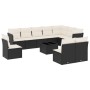 Set de sofás de jardín 11 pzas y cojines ratán sintético negro de , Conjuntos de jardín - Ref: Foro24-3217806, Precio: 573,98...