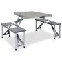 Mesa de camping plegable con 4 asientos acero aluminio de vidaXL, Mobiliario de camping - Ref: Foro24-47686, Precio: 104,97 €...