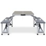 Mesa de camping plegable con 4 asientos acero aluminio de vidaXL, Mobiliario de camping - Ref: Foro24-47686, Precio: 113,66 €...