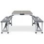 Mesa de camping plegable con 4 asientos acero aluminio de vidaXL, Mobiliario de camping - Ref: Foro24-47686, Precio: 104,97 €...