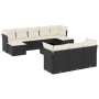 Set de sofás de jardín 11 pzas y cojines ratán sintético negro de , Conjuntos de jardín - Ref: Foro24-3218336, Precio: 561,42...