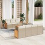 Juego de sofás de jardín con cojines beige 8 pzas ratán PE de , Conjuntos de jardín - Ref: Foro24-3227486, Precio: 479,95 €, ...