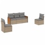 Juego de sofás jardín con cojines 5 pzas ratán sintético beige de , Conjuntos de jardín - Ref: Foro24-3227529, Precio: 304,45...
