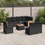 Set de sofás de jardín 8 piezas y cojines ratán sintético negro de , Conjuntos de jardín - Ref: Foro24-3227728, Precio: 533,9...