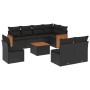 Set de sofás de jardín 8 piezas y cojines ratán sintético negro de , Conjuntos de jardín - Ref: Foro24-3227728, Precio: 533,9...