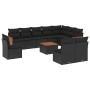 Set de sofás de jardín 11 pzas y cojines ratán sintético negro de , Conjuntos de jardín - Ref: Foro24-3227756, Precio: 656,27...