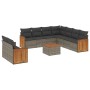 Set de sofás de jardín 10 pzas con cojines ratán sintético gris de , Conjuntos de jardín - Ref: Foro24-3227789, Precio: 619,2...
