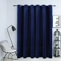 Cortina opaca y anillas metal terciopelo azul oscuro 290x245 cm de vidaXL, Cortinas y visillos - Ref: Foro24-134531, Precio: ...