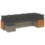 Set de sofás de jardín 7 piezas con cojines ratán PE gris de , Conjuntos de jardín - Ref: Foro24-3227873, Precio: 416,91 €, D...