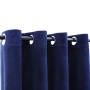 Cortina opaca y anillas metal terciopelo azul oscuro 290x245 cm de vidaXL, Cortinas y visillos - Ref: Foro24-134531, Precio: ...