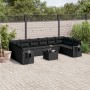 Set de sofás de jardín 11 pzas y cojines ratán sintético negro de , Conjuntos de jardín - Ref: Foro24-3220674, Precio: 687,24...