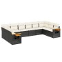 Set de sofás de jardín 10 pzas cojines ratán sintético negro de , Conjuntos de jardín - Ref: Foro24-3227162, Precio: 576,86 €...