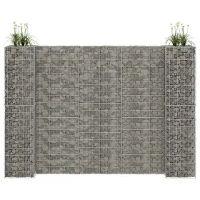 H-shaped gabion planter steel wire 260x40x180 cm by vidaXL, Pots and planters - Ref: Foro24-145664, Price: 121,29 €, Discount: %