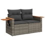 Set de sofás de jardín 7 piezas con cojines ratán PE gris de , Conjuntos de jardín - Ref: Foro24-3226634, Precio: 444,51 €, D...