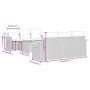 Set de sofás de jardín 7 piezas con cojines ratán PE gris de , Conjuntos de jardín - Ref: Foro24-3226634, Precio: 444,51 €, D...