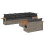 Set de muebles de jardín 9 pzas y cojines ratán sintético gris de , Conjuntos de jardín - Ref: Foro24-3226998, Precio: 568,87...