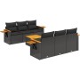Set de comedor de jardín 7 pzas y cojines ratán sintético negro de , Conjuntos de jardín - Ref: Foro24-3226629, Precio: 478,5...