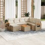 Juego de sofás de jardín con cojines beige 8 pzas ratán PE de , Conjuntos de jardín - Ref: Foro24-3227052, Precio: 536,50 €, ...
