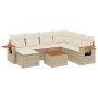 Juego de sofás de jardín con cojines beige 8 pzas ratán PE de , Conjuntos de jardín - Ref: Foro24-3227052, Precio: 536,50 €, ...