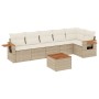 Set sofás de jardín 7 piezas y cojines ratán sintético beige de , Conjuntos de jardín - Ref: Foro24-3226835, Precio: 487,62 €...
