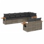 Set de sofás de jardín 8 pzas y cojines ratán sintético gris de , Conjuntos de jardín - Ref: Foro24-3226991, Precio: 535,87 €...