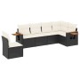 Set de sofás de jardín 6 piezas y cojines ratán sintético negro de , Conjuntos de jardín - Ref: Foro24-3226854, Precio: 364,9...