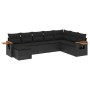 Set de sofás de jardín 8 piezas y cojines ratán sintético negro de , Conjuntos de jardín - Ref: Foro24-3227084, Precio: 516,1...