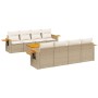 Set de sofás de jardín 9 pzas con cojines ratán sintético beige de , Conjuntos de jardín - Ref: Foro24-3226660, Precio: 681,2...