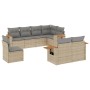 Juego de sofás de jardín con cojines beige 8 pzas ratán PE de , Conjuntos de jardín - Ref: Foro24-3227004, Precio: 556,59 €, ...