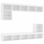 Muebles de TV de pared con LED 8 pzas madera ingeniería blanco en Muebles TV | Comprar online en Foru.es